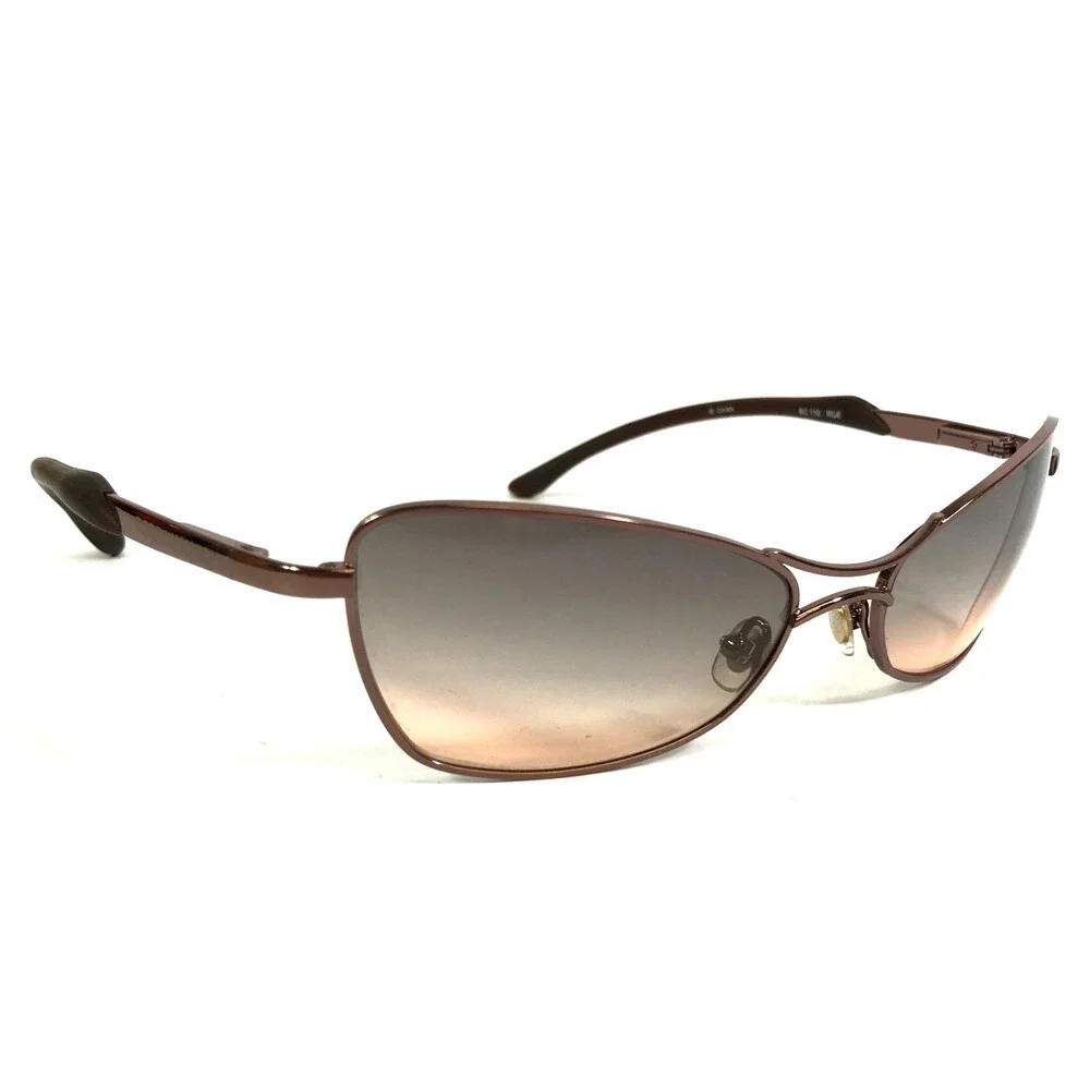 BCBGMAXAZRIA Sunglasses BC110 RGE Brown Cat Eye Frames with Gradient Gray Lenses